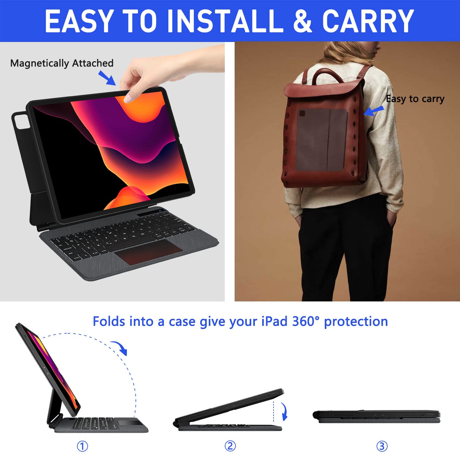 Amazon.co.jp: doqo 磁気キーボードケース iPad Air 第5世代(2022